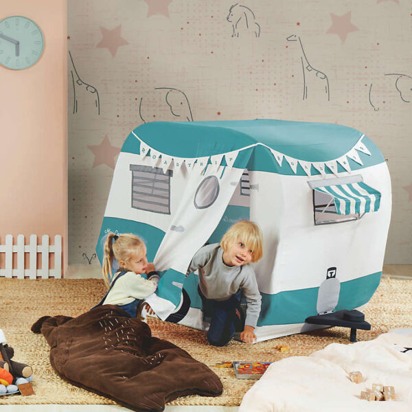 Wonder & Wise by Asweets Blue Road Trip Camper Kids Canvas Playhouse