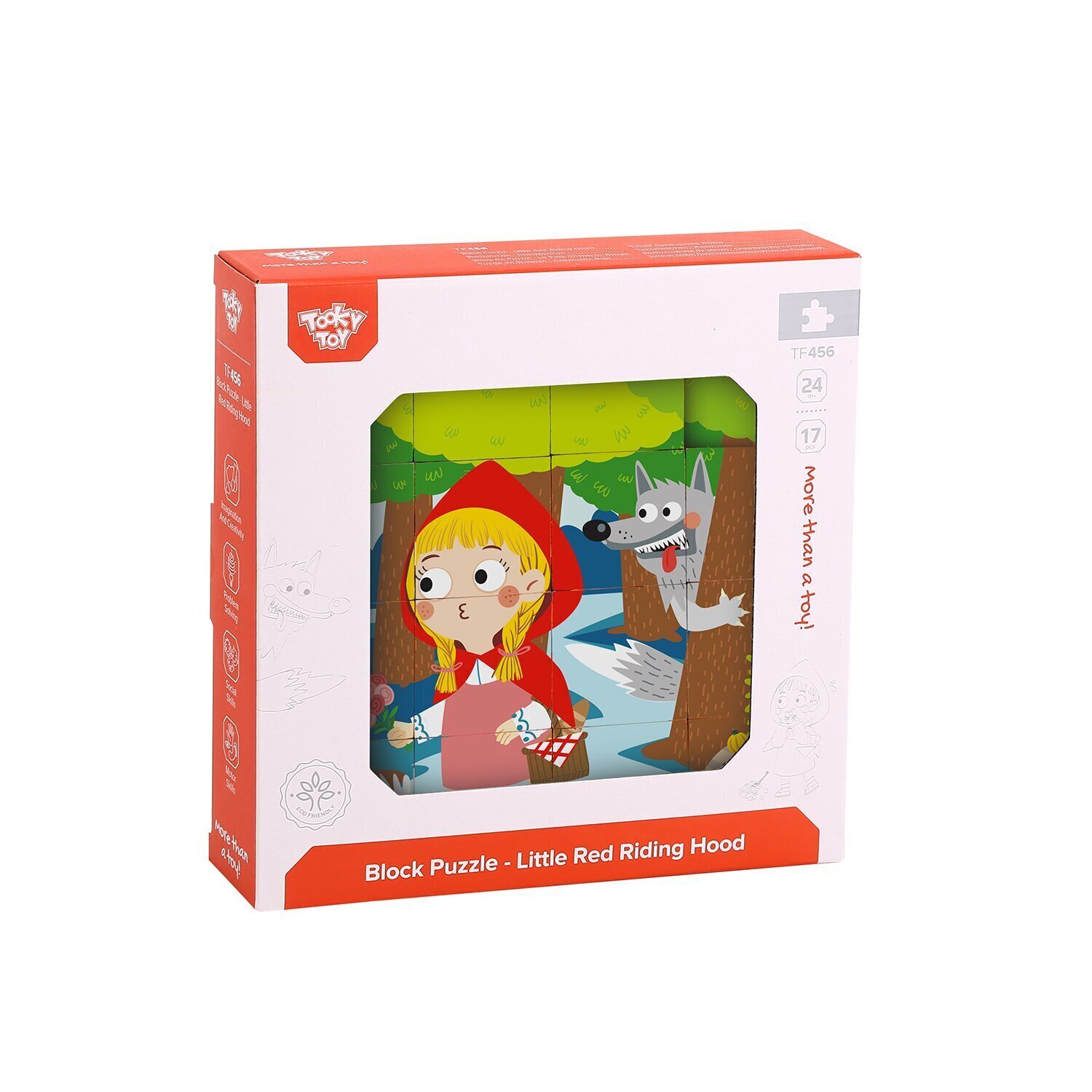 Tooky Toy Co Block Puzzle - Little Red Riding Hood